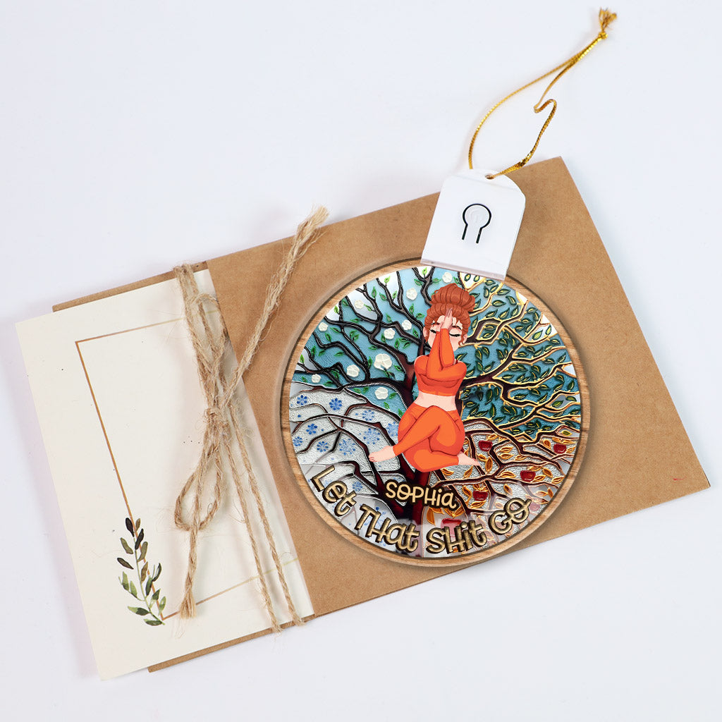 Let That Shit Go - Personalized Yoga Led Acrylic Ornament