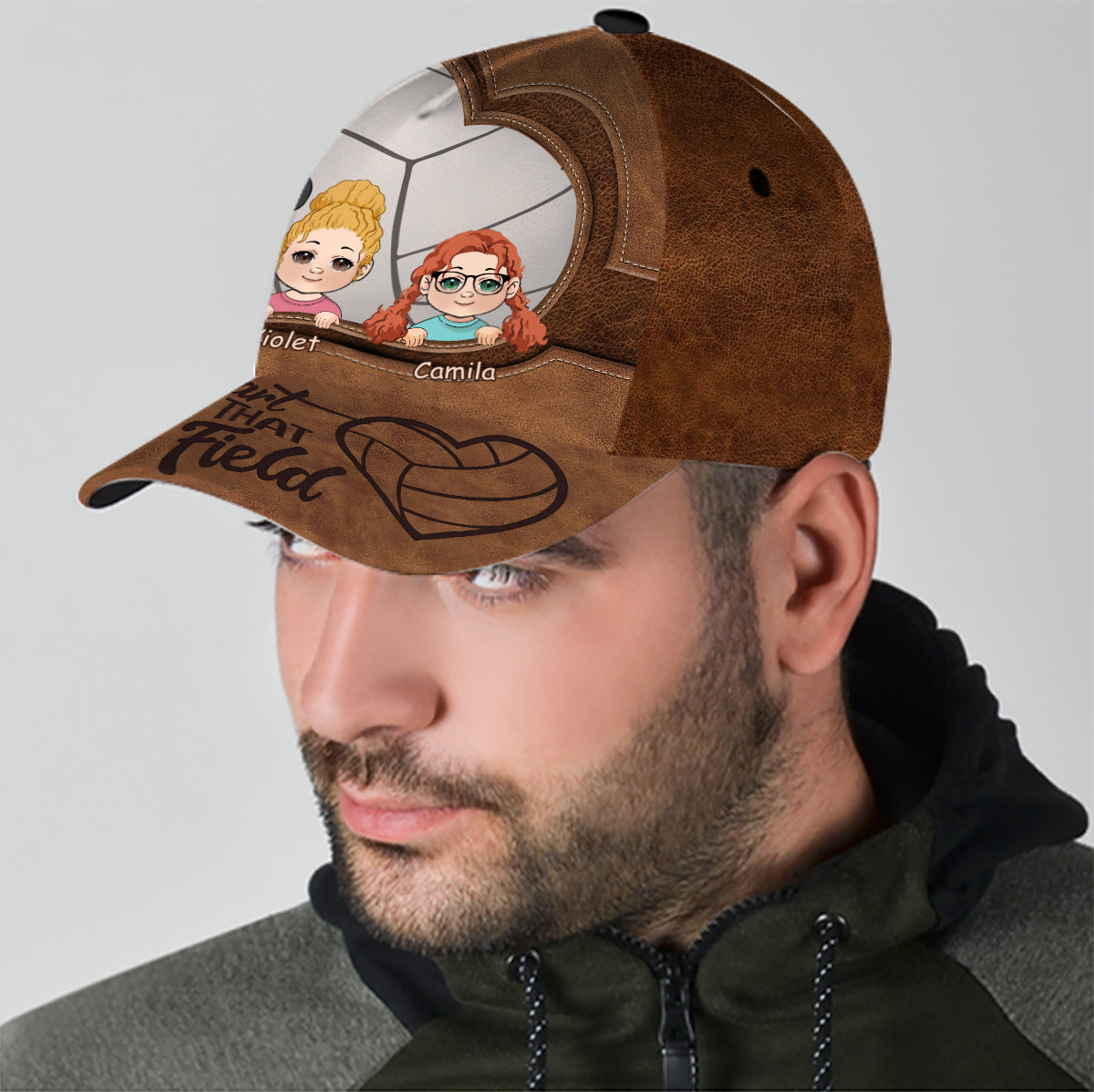 My Heart Is On That Field - Personalized Volleyball Classic Cap