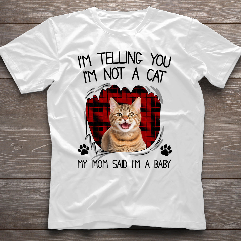 Meine Mama sagte, ich sei ein Baby – Personalisiertes Katzen-T-Shirt und Hoodie