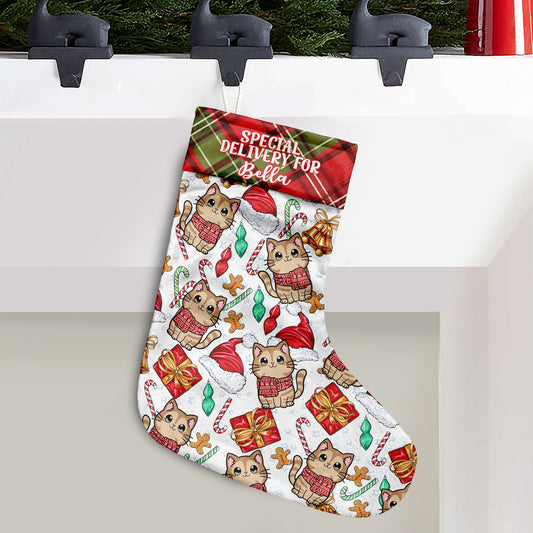 Meowy Christmas - Personalized Cat Christmas Stockings