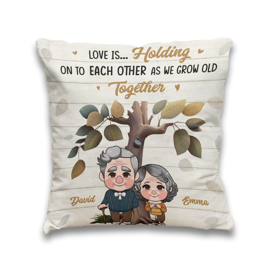Grow Old Together - Personalized Couple Throw Pillow