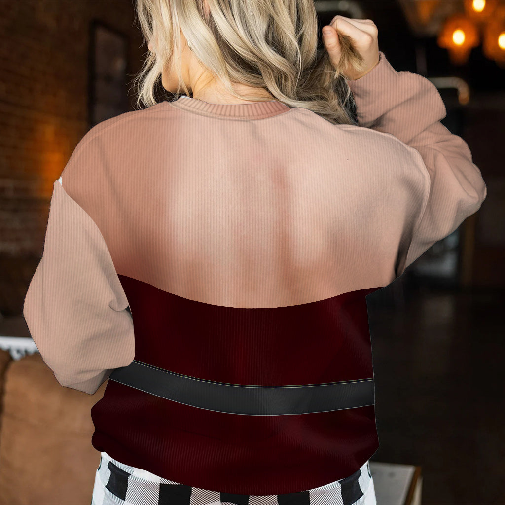 Chest vs Nut Funny Christmas Ugly Sweater - Personalized Couple Ugly Sweater