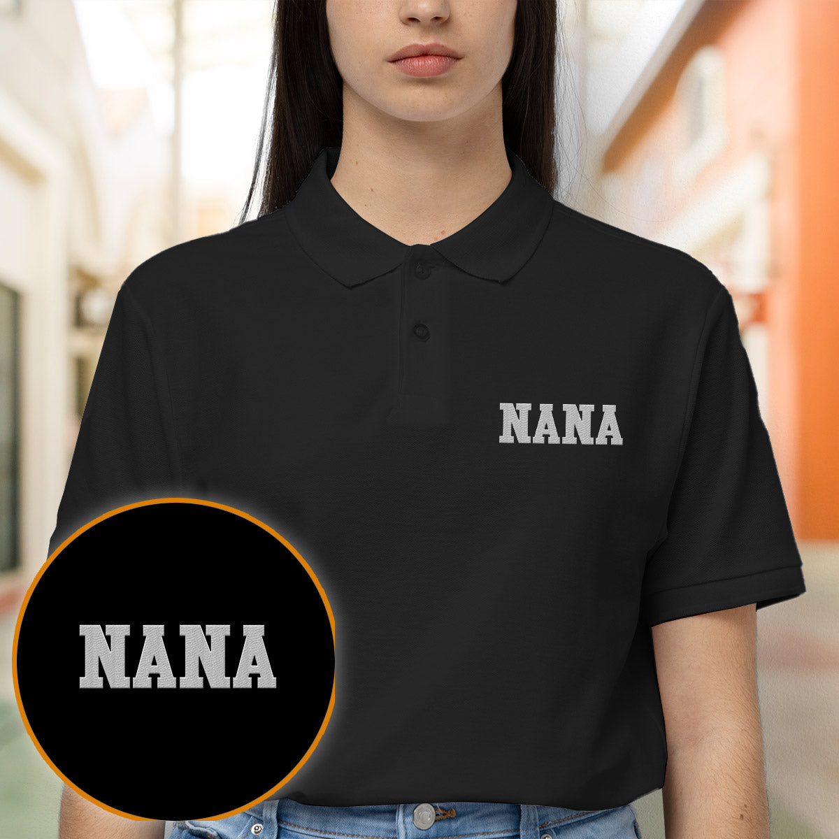 Custom Name - Personalized Grandma Embroidered Polo Shirt