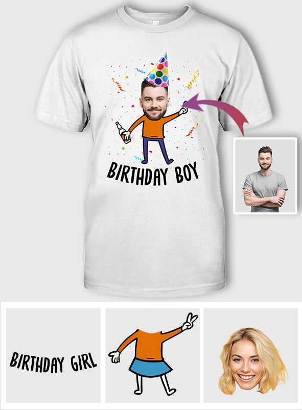 Funny Custom Face Birthday - Personalized Birthday T-shirt And Hoodie