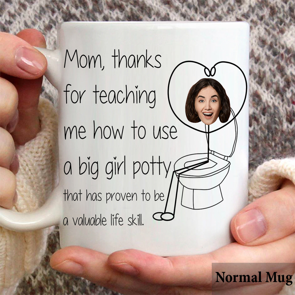 Thanks For Teaching Me Big Girl Potty - Personalized Mother Mug