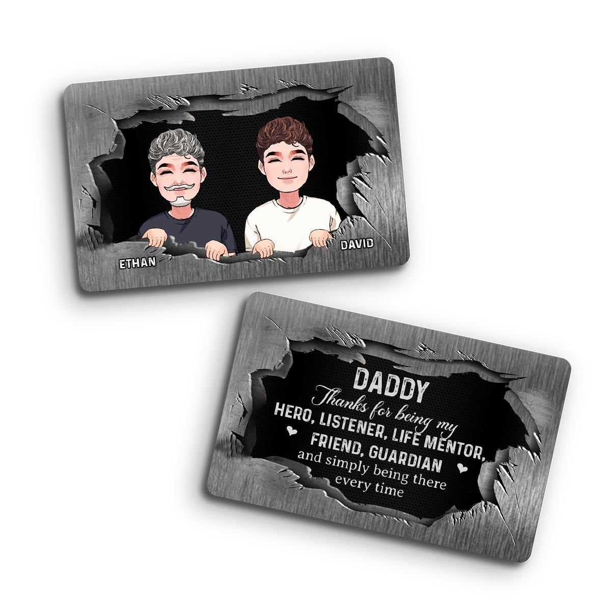 Thanks For Being My Hero - Personalized Father Wallet Insert Card