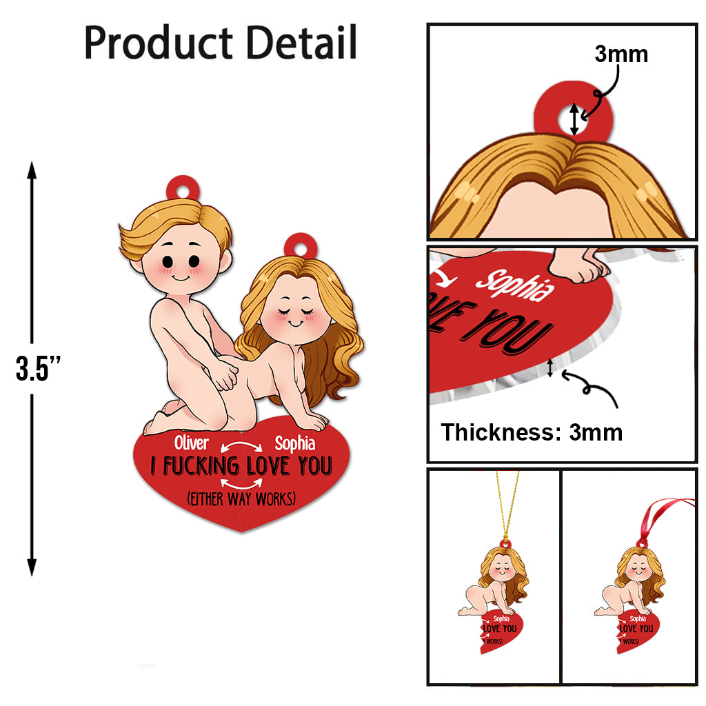 I Love You - Personalized Couple Ornament