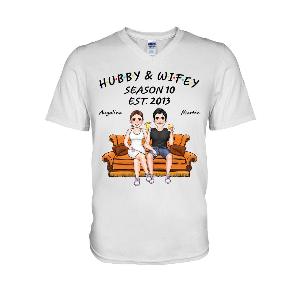 Hubby And Wifey - Personalized Husband And Wife T-shirt And Hoodie