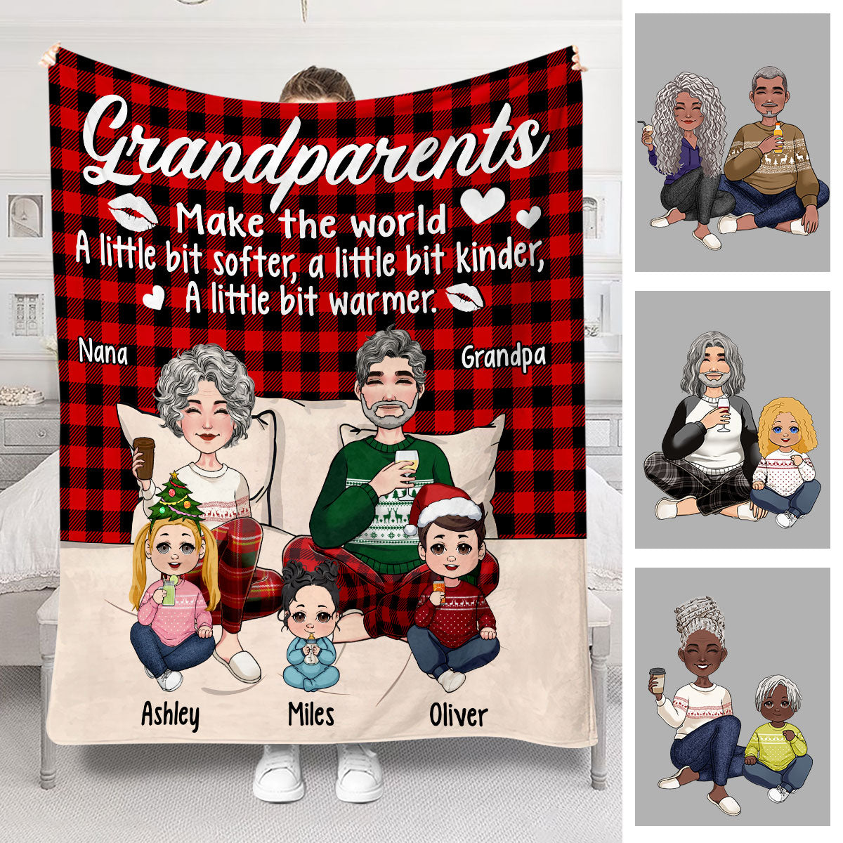 Make The World Warmer - Personalized Grandma Blanket