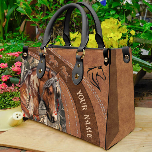 Love Horses - Personalized Horse Leather Handbag