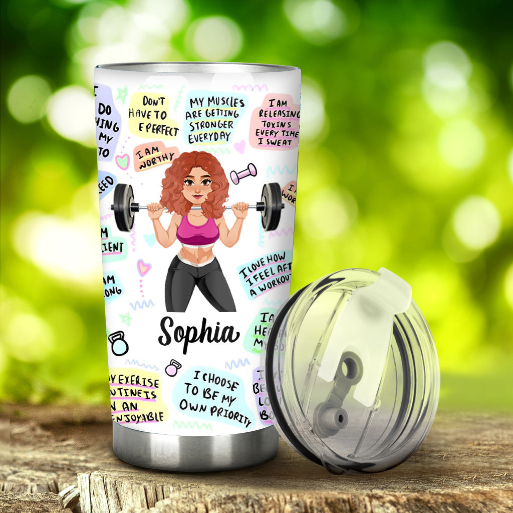 My Daily Workout Affirmations - Personalized Fitness Tumbler