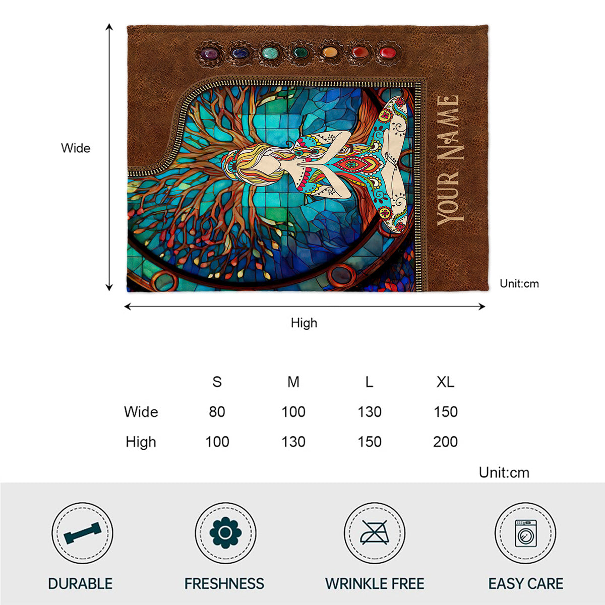 Namaste Green - Personalized Yoga Blanket