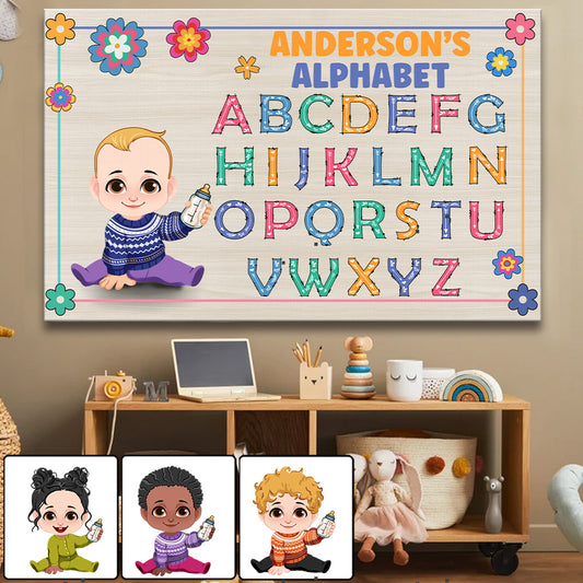 Alphabet Poster - Personalized Kid Canvas And Poster