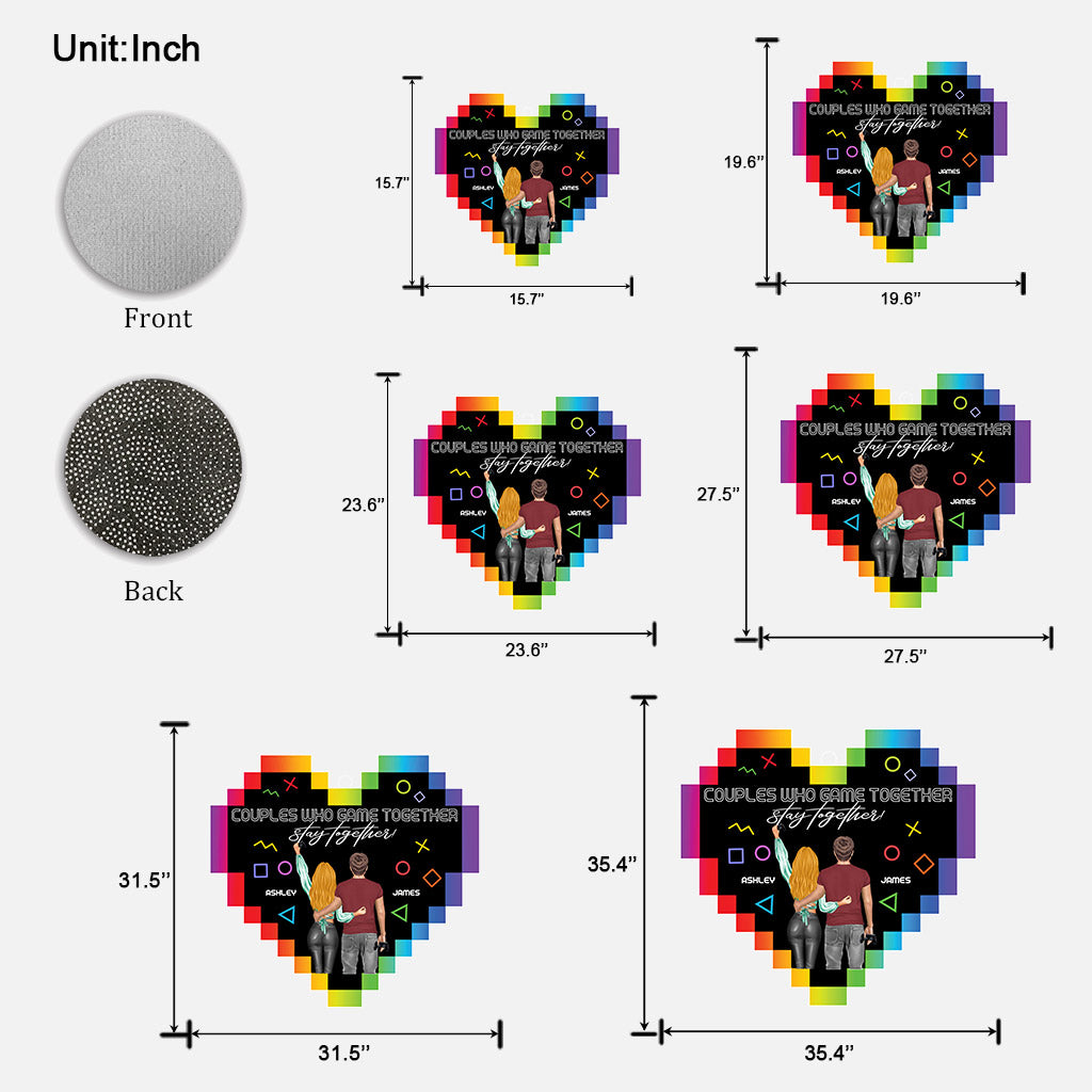 Couples Who Game Together Stay Together - Personalized Video Game Shaped Doormat