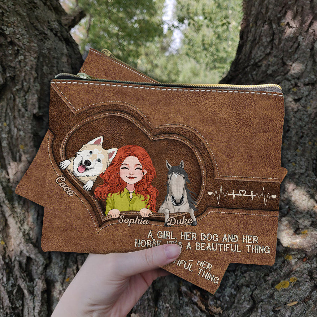 What A Beautiful Thing - Personalized Horse Pouch