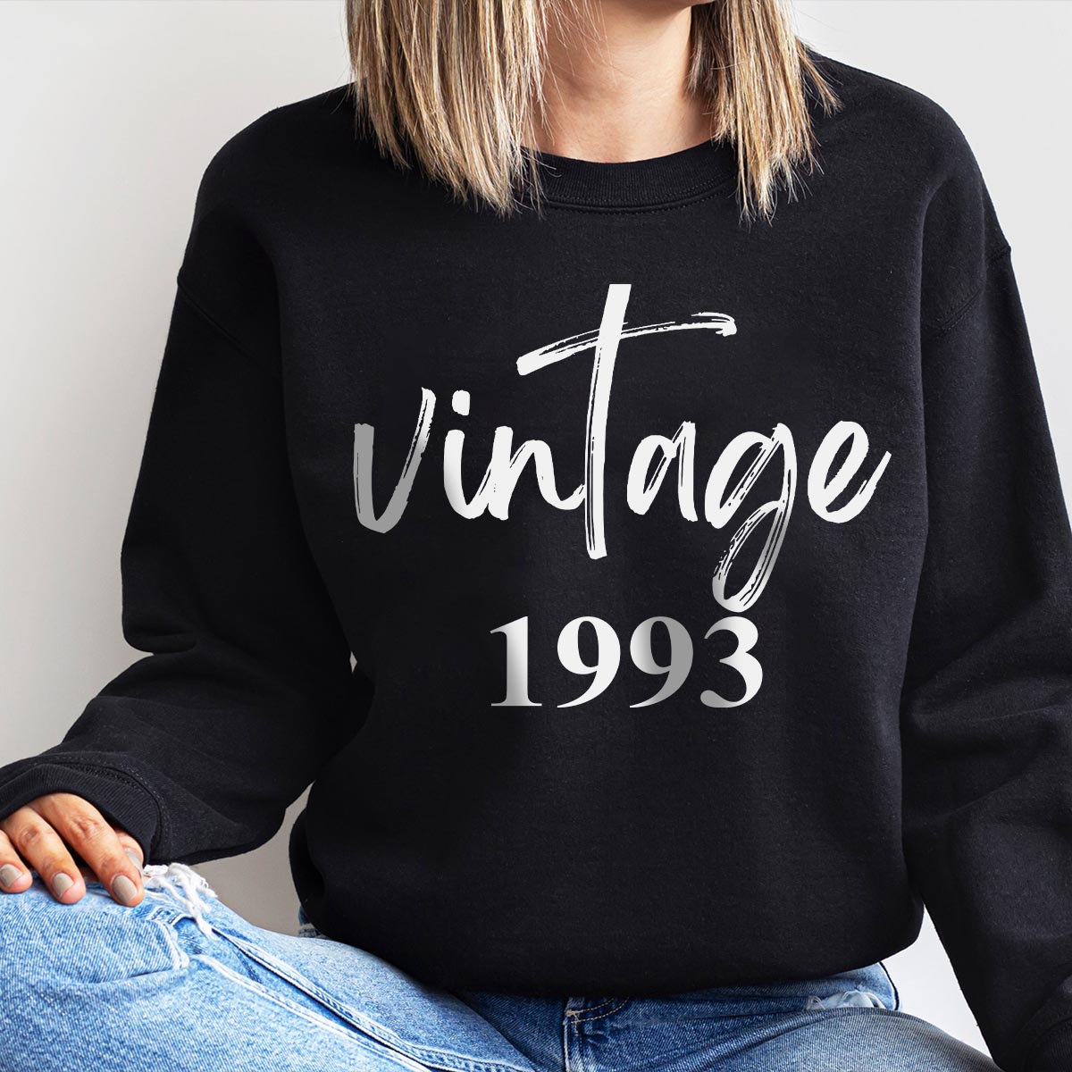 Version vintage - T-shirt et sweat à capuche personnalisés pour anniversaire