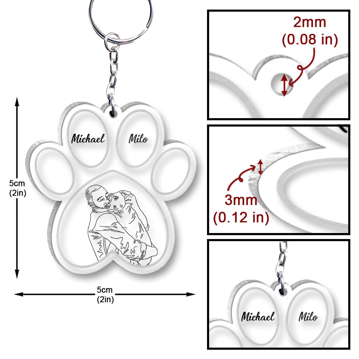 Fur Baby - Personalized Dog Keychain