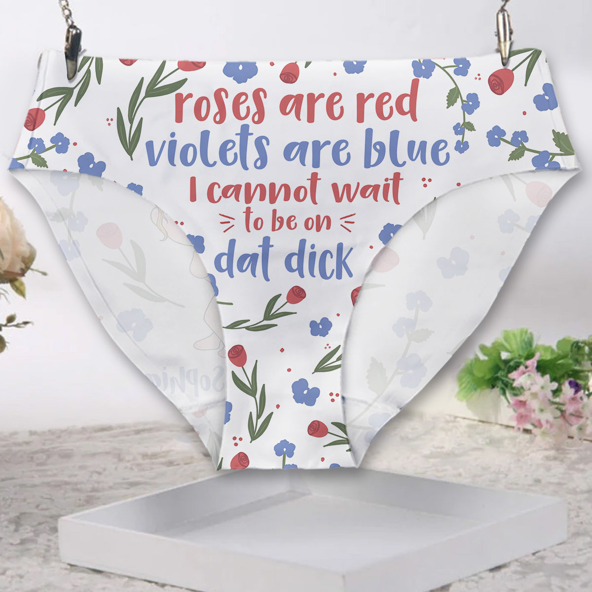 Roses Are Red Violets Are Blue - Personalized Couple Women Briefs