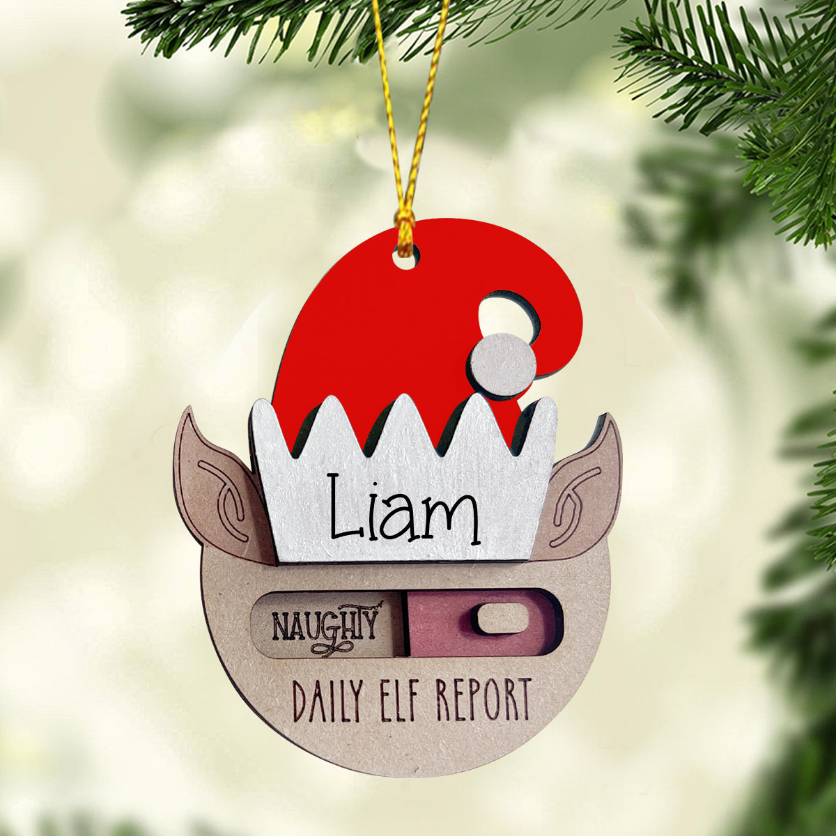 Elf Daily Report - Personalized Family Toggle Ornament