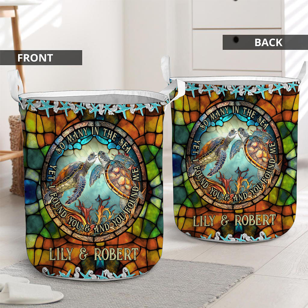 So Many In The Sea - Personalized Turtle Storage Basket