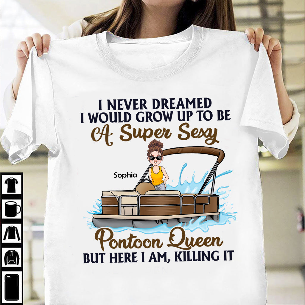 Pontoon Queen – Personalisiertes Pontoon-T-Shirt & Hoodie
