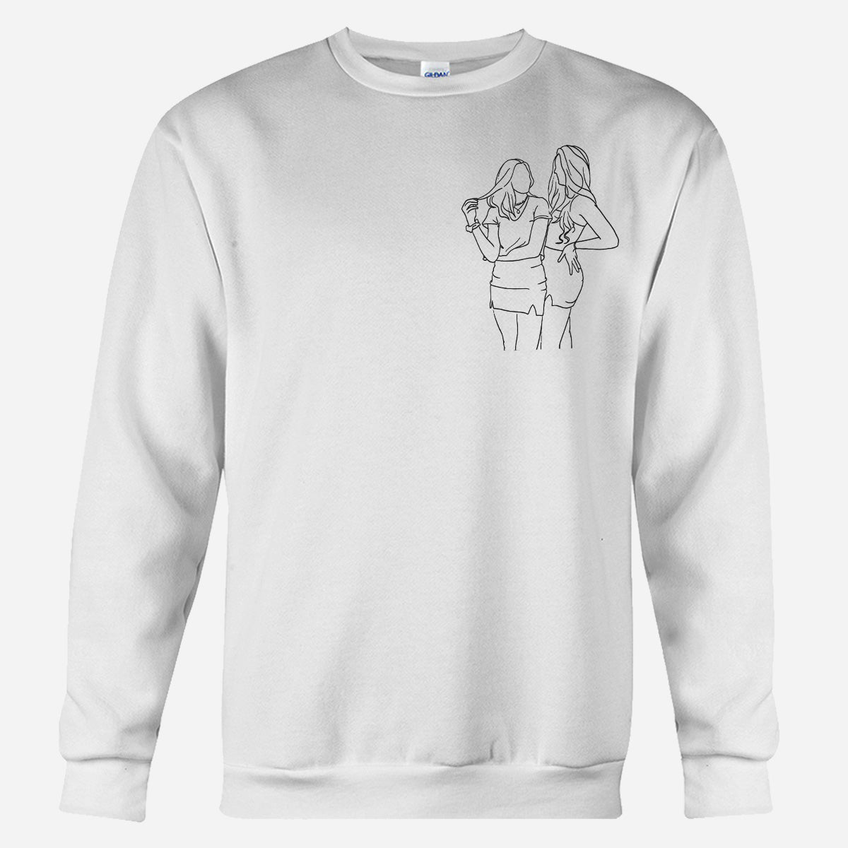 Custom Line Art - Personalized granddaughter Embroidered Sweater