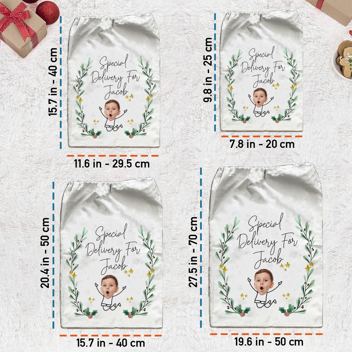 Special Delivery For - Personalized Kid Drawstring Tote Bag