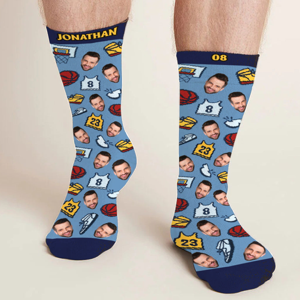 I'd Rather Be Watching Basketball - Personalized Basketball Socks