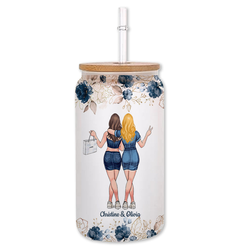 Talking To Your Sister - Personalized Bestie Can Glass