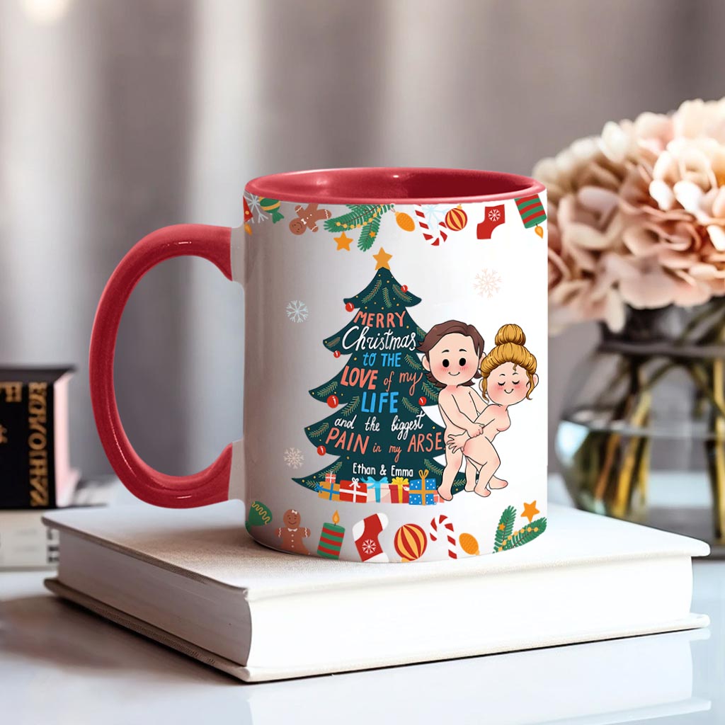 Merry Christmas To The Love Of My Life - Personalized Couple Accent Mug