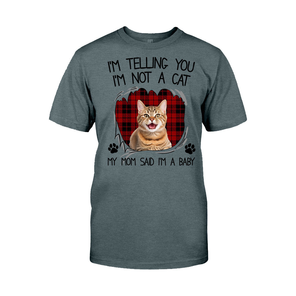 Meine Mama sagte, ich sei ein Baby – Personalisiertes Katzen-T-Shirt und Hoodie