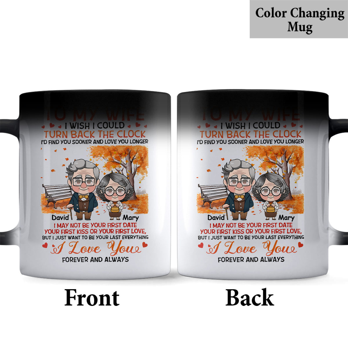 I Wish I Could Turn Back The Clock - Personalized Husband And Wife Mug