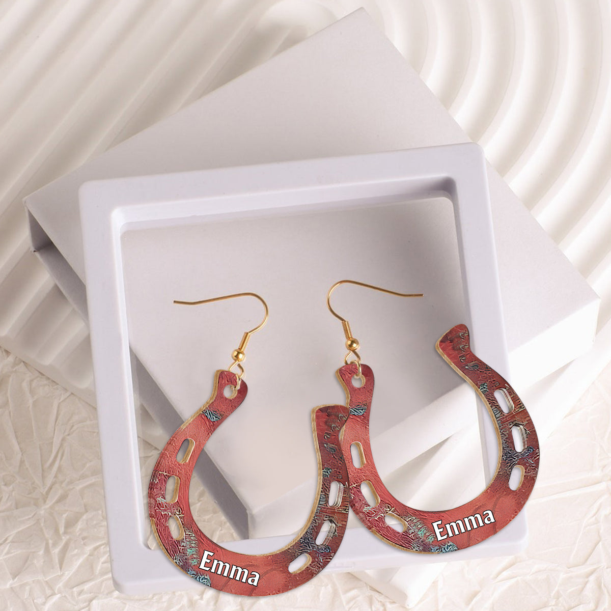 Pferdemädchen – Personalisierte Pferdeohrringe aus Holz