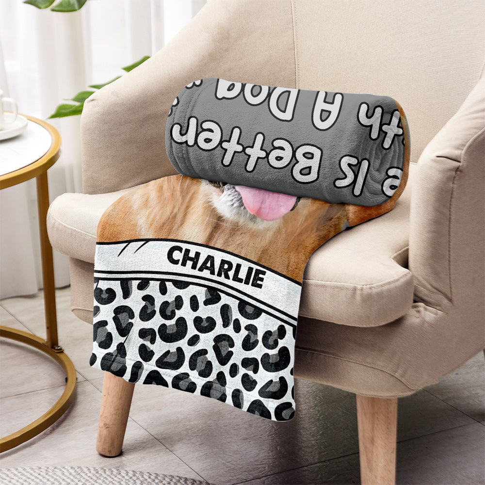 Life Is Better With Dogs/Cats - Personalized Dog Blanket