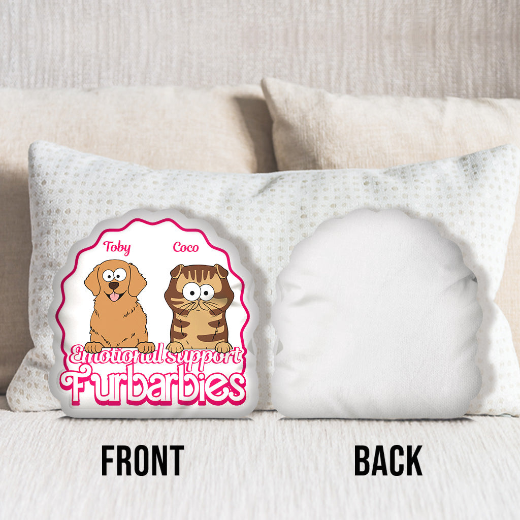 Emotionale Unterstützung – Geschenk für Hunde- und Katzenliebhaber – Personalisiertes Kissen in Form einer Katze