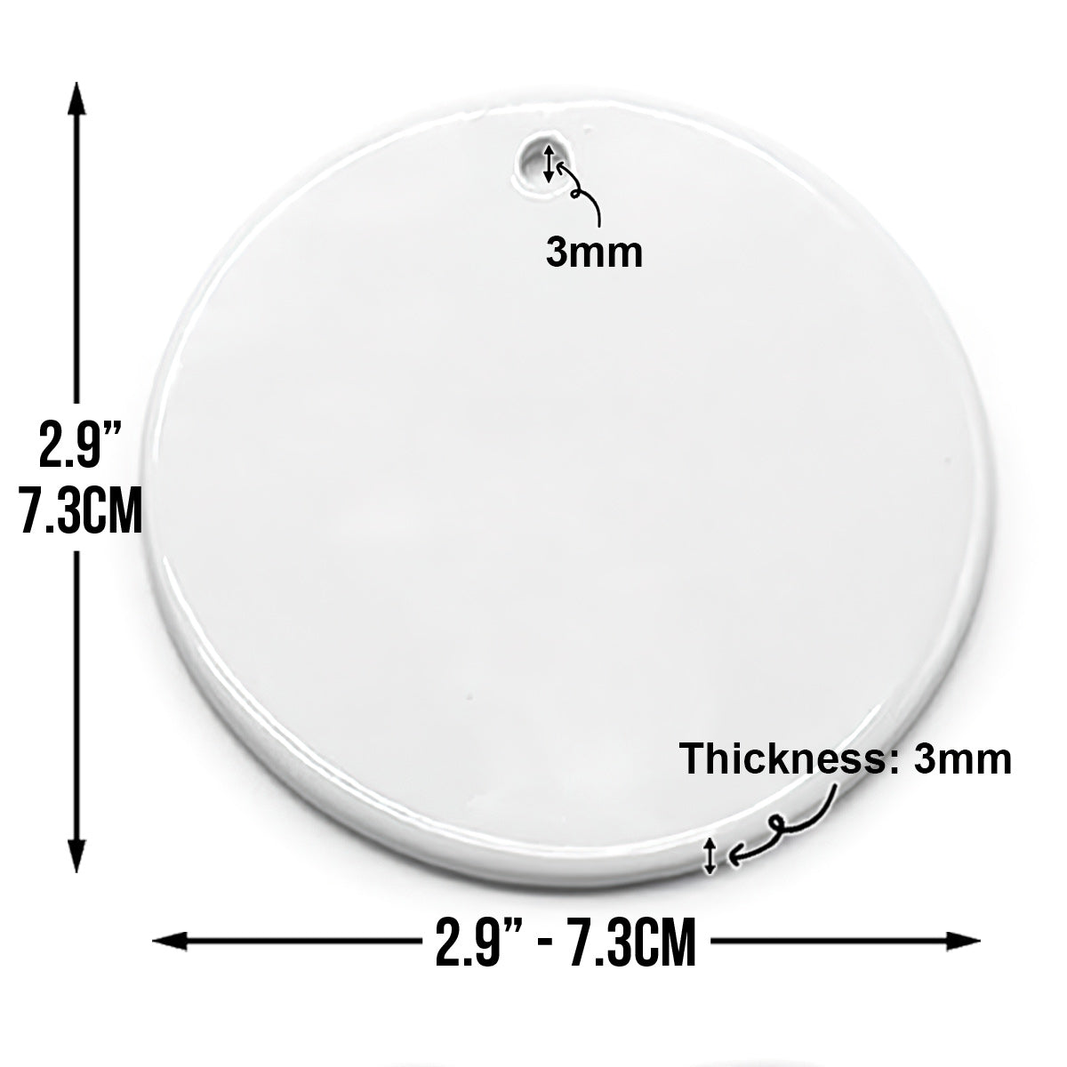 Dog Mom Cat Mom Inflated - Gift for dog lovers, cat lover - Personalized Ceramic Circle Ornament