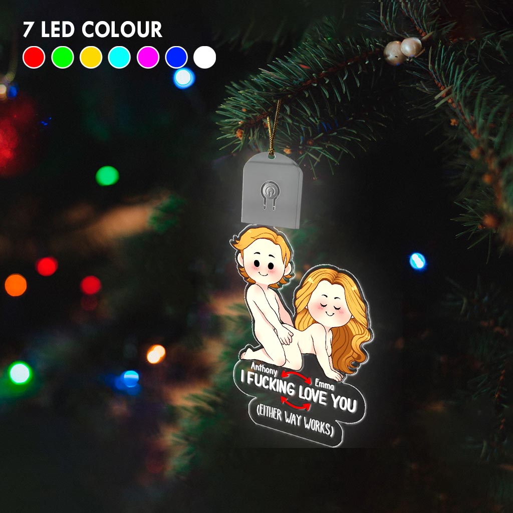 Ich liebe dich – Personalisierte LED-Acryl-Ornamente in Paarform