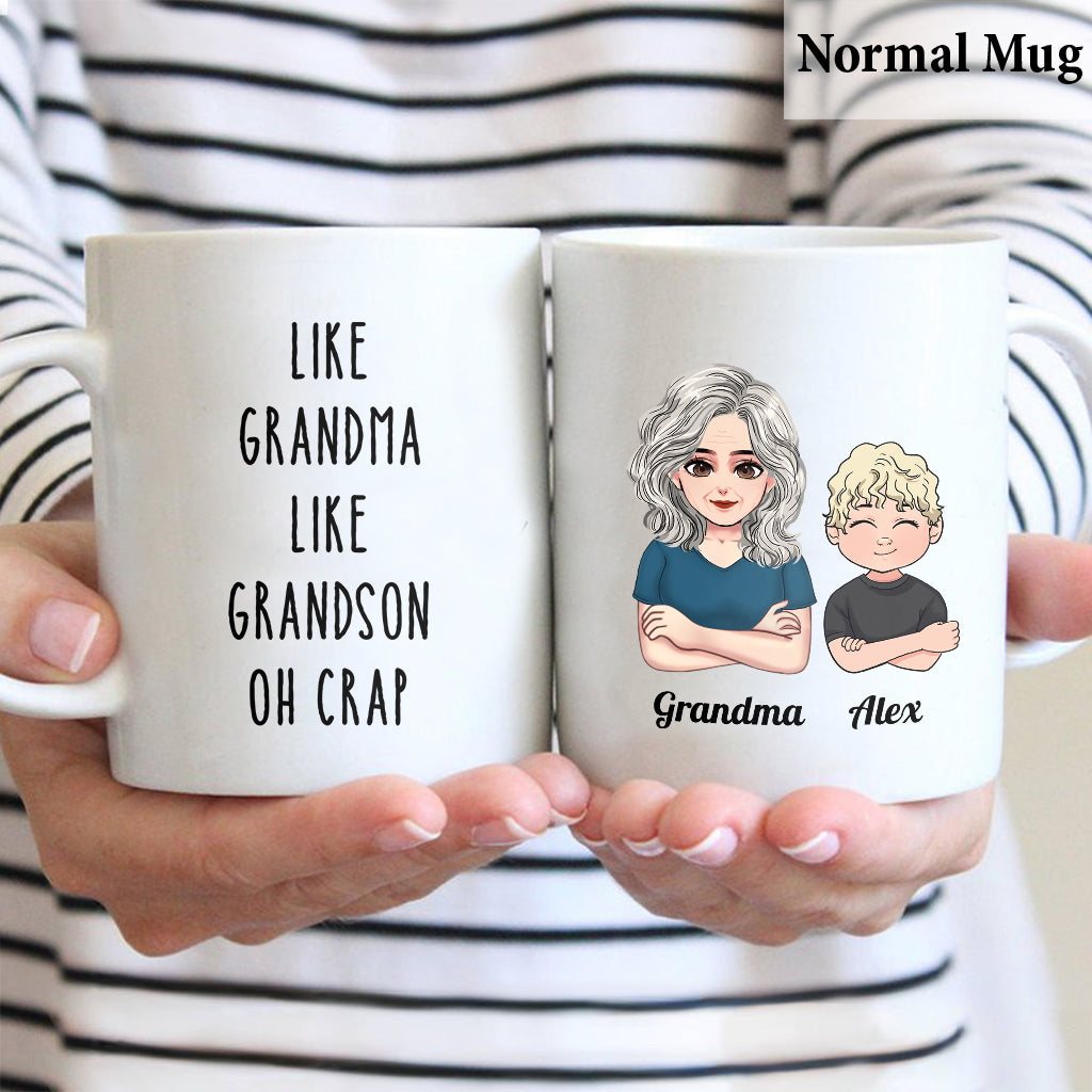 Telle mère, telle fille… Oh mince ! – Cadeau familial pour tante, maman, grand-mère – Mug personnalisé