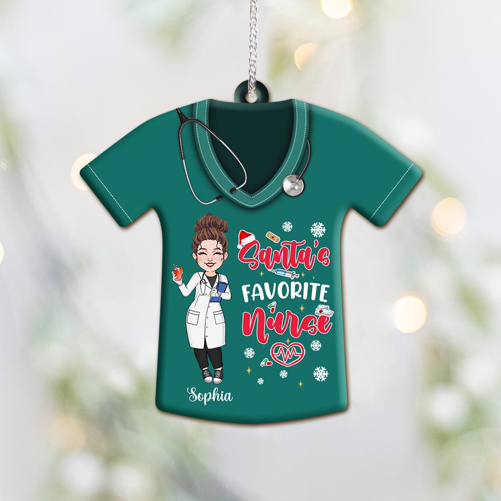 Santa's Favorite Nurse - Personalized Nurse Ornament