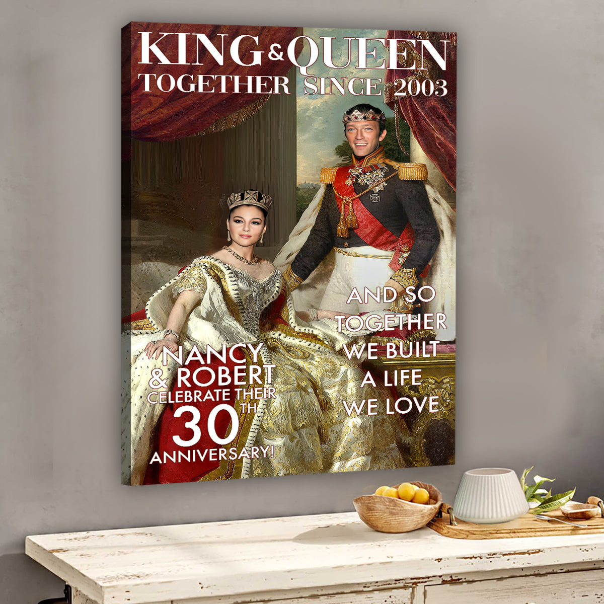 King And Queen - Personalized Husband And Wife Canvas And Poster