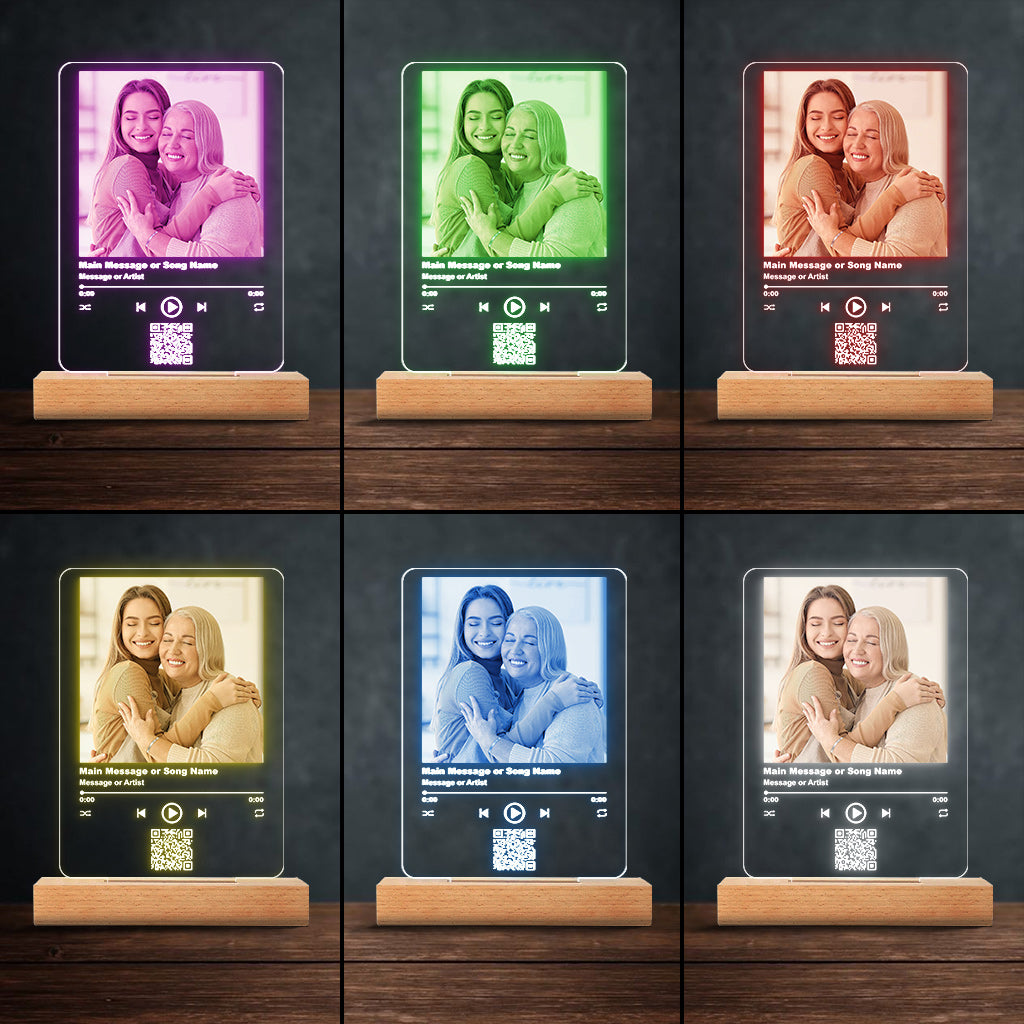 Sentimental Gifts For Bonus Mom - Gift for mom - Personalized Shaped Plaque Light Base