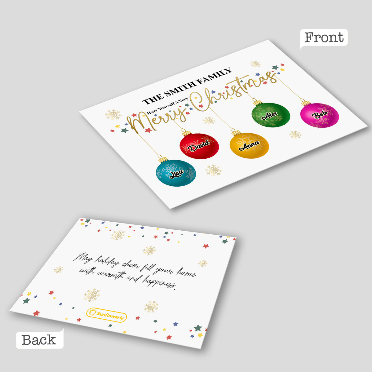 Family Christmas Card - Personalized Family Greeting Card