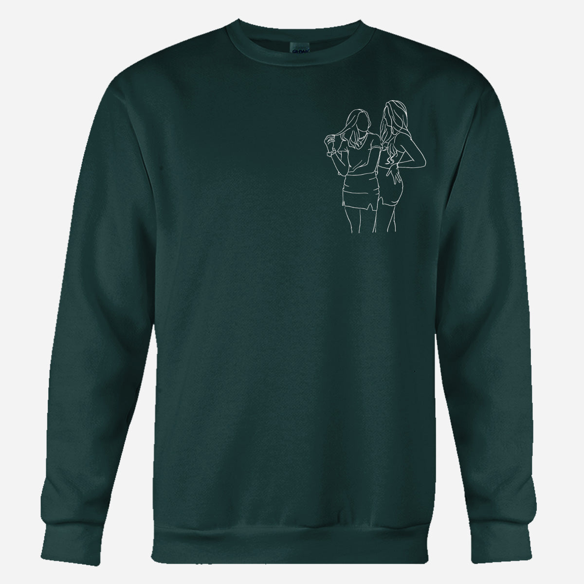 Custom Line Art - Personalized Daughter Embroidered Sweater