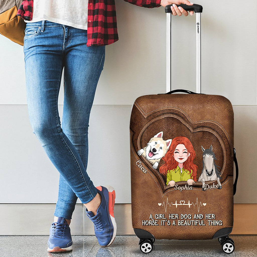 Positive Affirmations Butterfly - Personalized Butterfly Luggage Cover