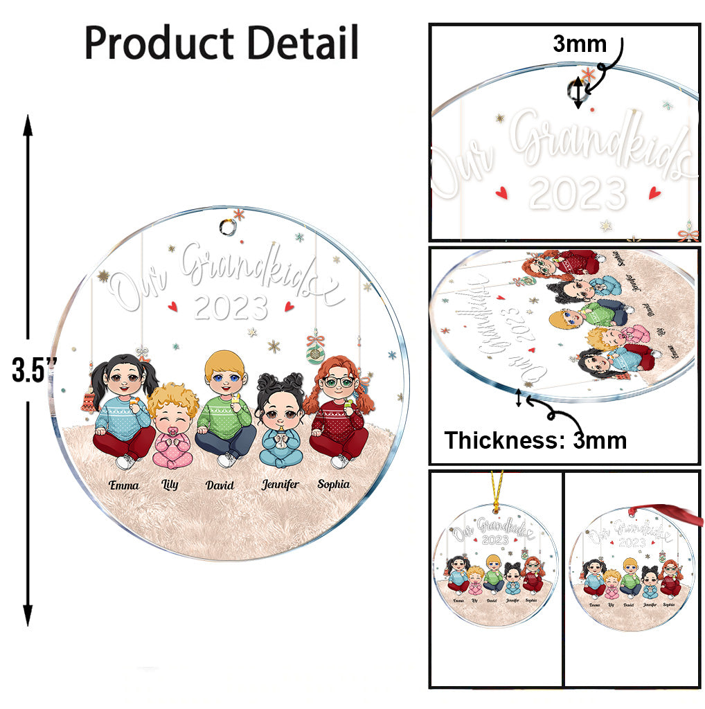 My Grandkids - Personalized Grandma Transparent Ornament