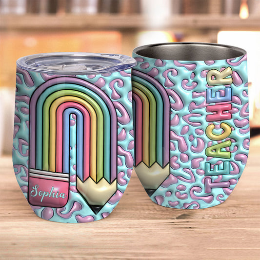 Vie d'enseignant - Gobelet à vin personnalisé pour enseignants