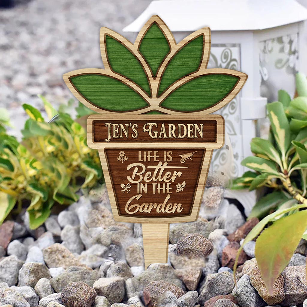 Beware Crazy Plant Lady Lives Here - Personalized Gardening Acrylic Plaque Stake