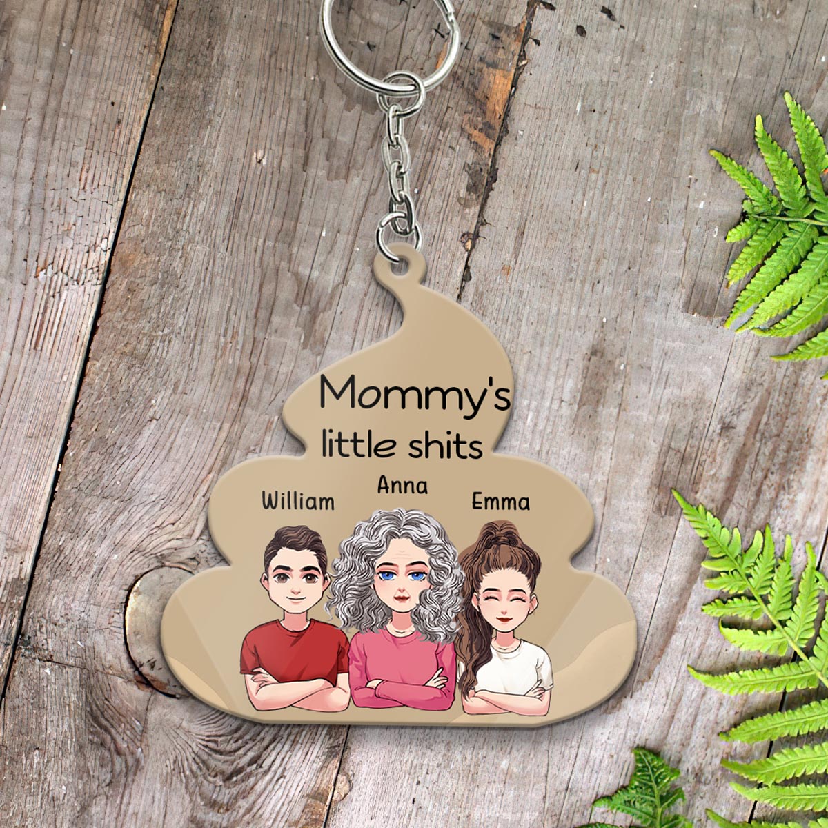 Little Cuties - Gift for dad, grandpa, mom, uncle, aunt, grandma - Personalized Keychain