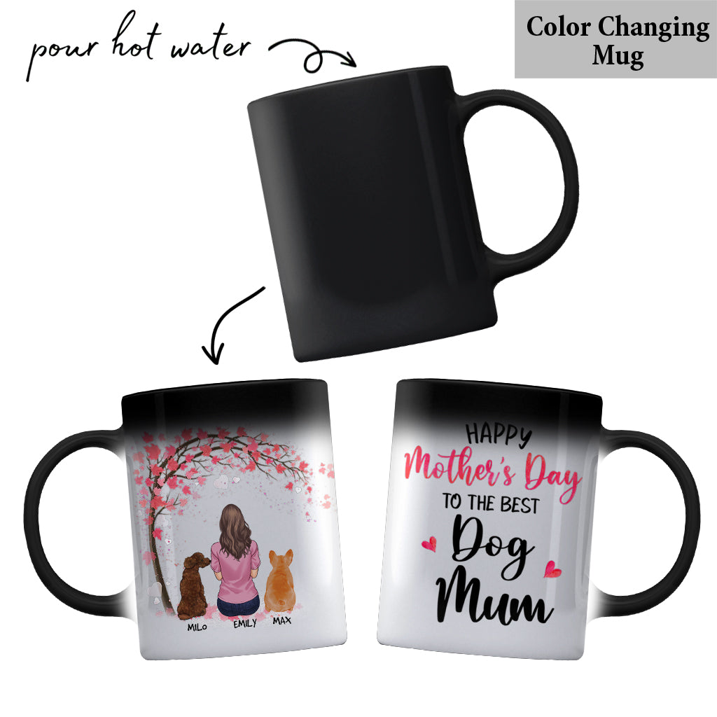Alles Gute zum Muttertag an die beste Mama – Geschenk für Hundebesitzer – Personalisierte Tasse