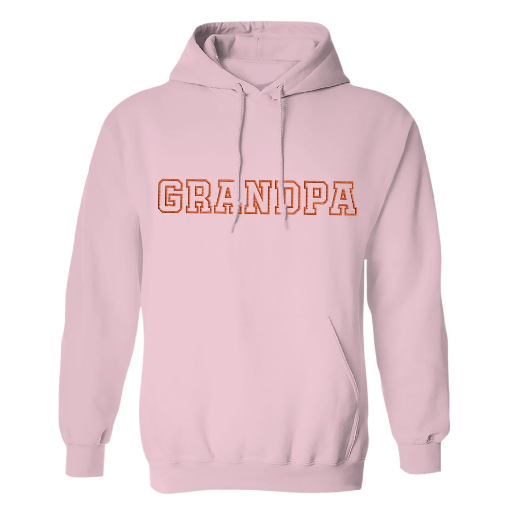 Custom Name - Personalized Grandpa Embroidered Hoodie
